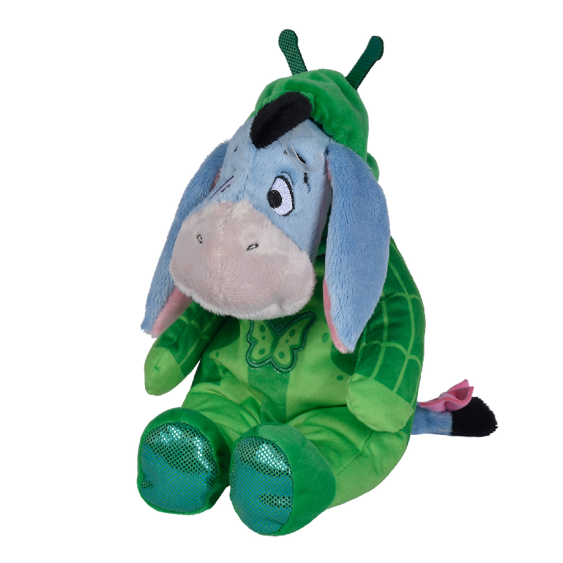  bourriquet lâne peluche déguisement papillon vert 25 cm 